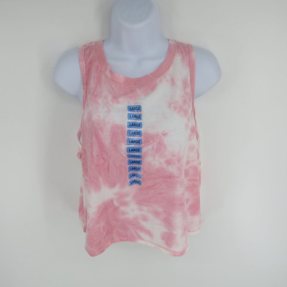 90 Degree Dusk Orchid Pink Tie-Dye Sleeveless Tank Top Large NWT $69
